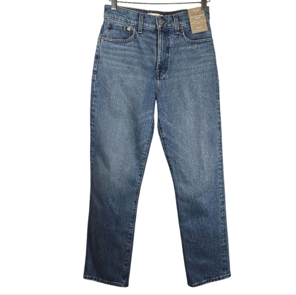 Madewell Denim - O Madewell 90s Straight Crop Denim Jeans Light Wash Womens Size 25 High Rise